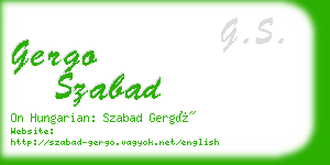 gergo szabad business card